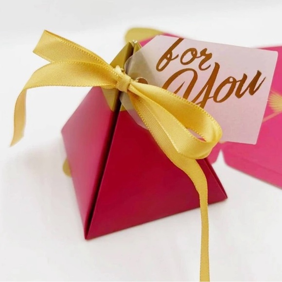 NWT 18k Gold plated stainless steel genuine rose quartz necklace 18” gift box - Picture 5 of 6